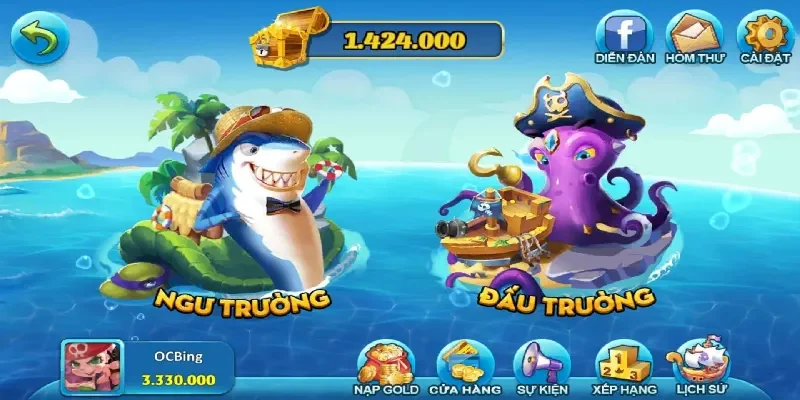 Đồ họa game bắn cá sinh động